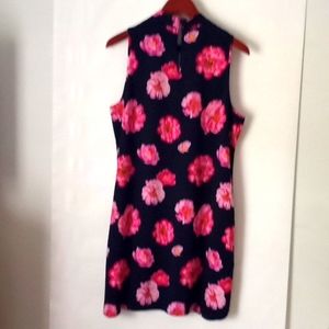 Mud Pie Navy Mini Dress with Pink Floral Print